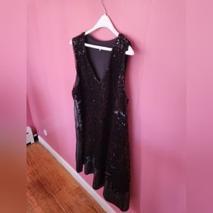 Black Sequined Dress